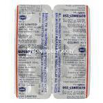 グリコメット, メトホルミン 250mg, 錠裏面